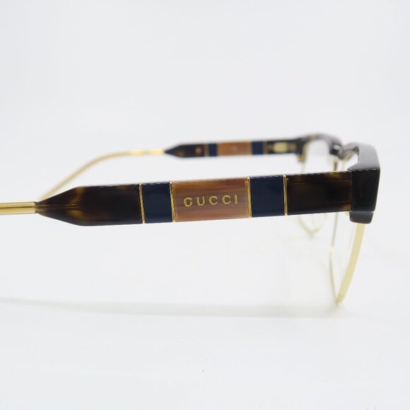 Gucci GG0605O 002 52mm Havana/Havana/Gold, New Unisex Square Eyeglasses Frames. - Picture 5 of 9
